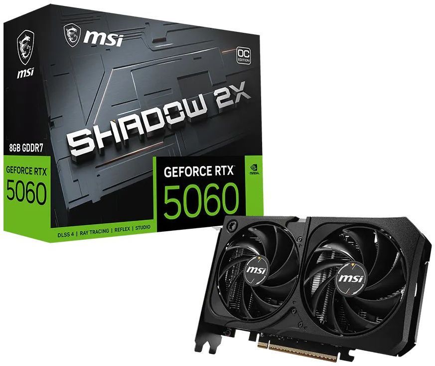 Видеокарта MSI GeForce RTX 5060 8G SHADOW 2X OC MAX