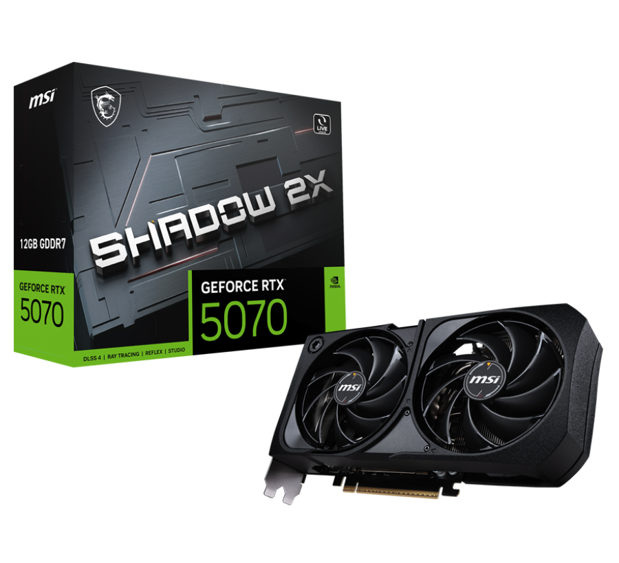 Видеокарта MSI	GeForce RTX 5070 12G SHADOW 2X